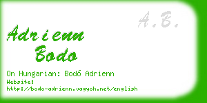 adrienn bodo business card